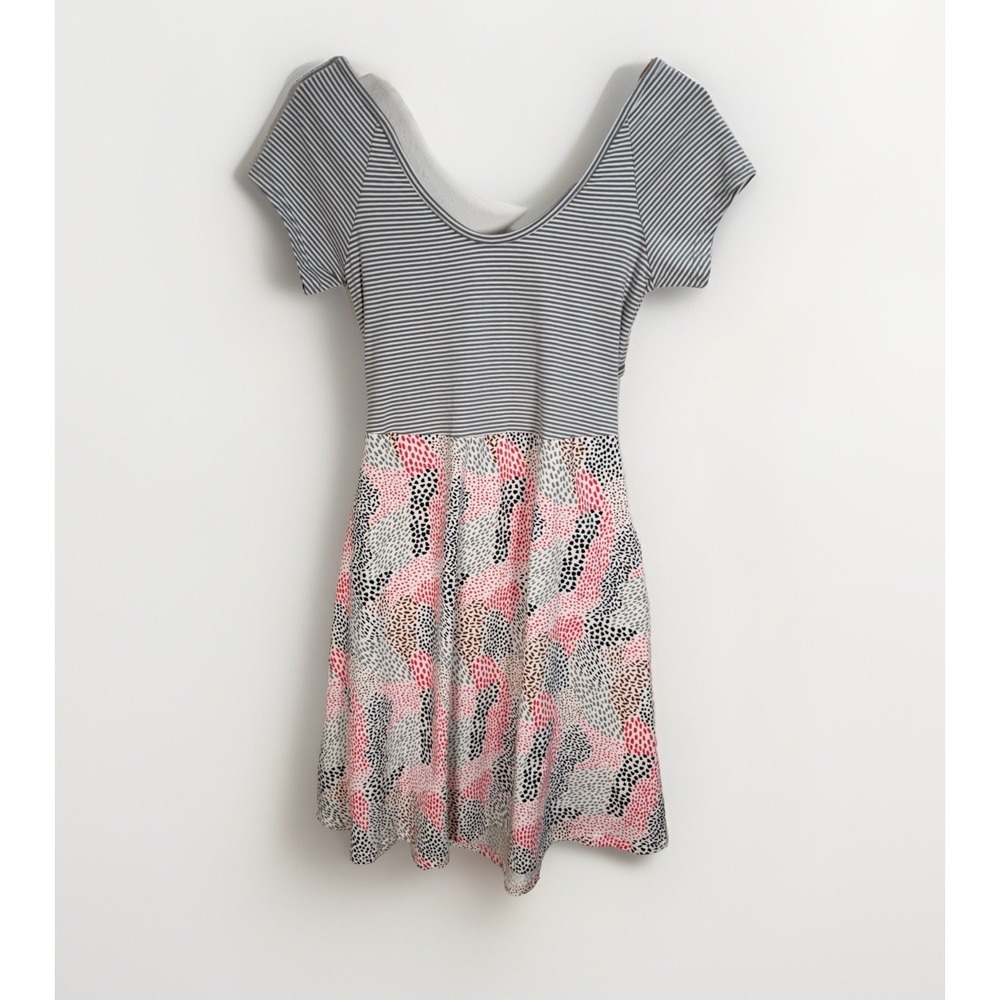 PACT Dress Womens Sz Medium Organic Cotton Criss-Cross Back Beachy Cute Casual
